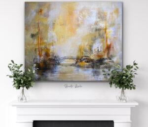 Abstrank akrylmaleri