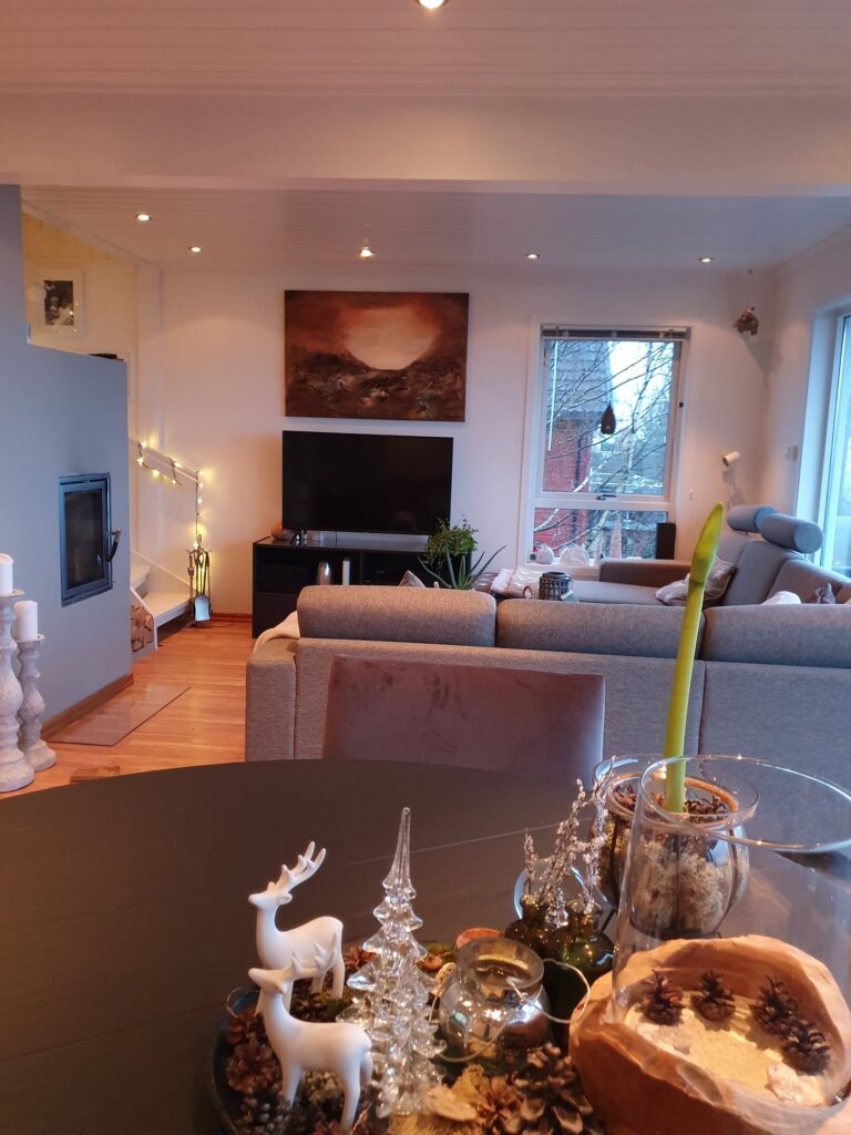 Sunday
Fikk besøk av et hyggelig par og da havnet dette maleriet i asker