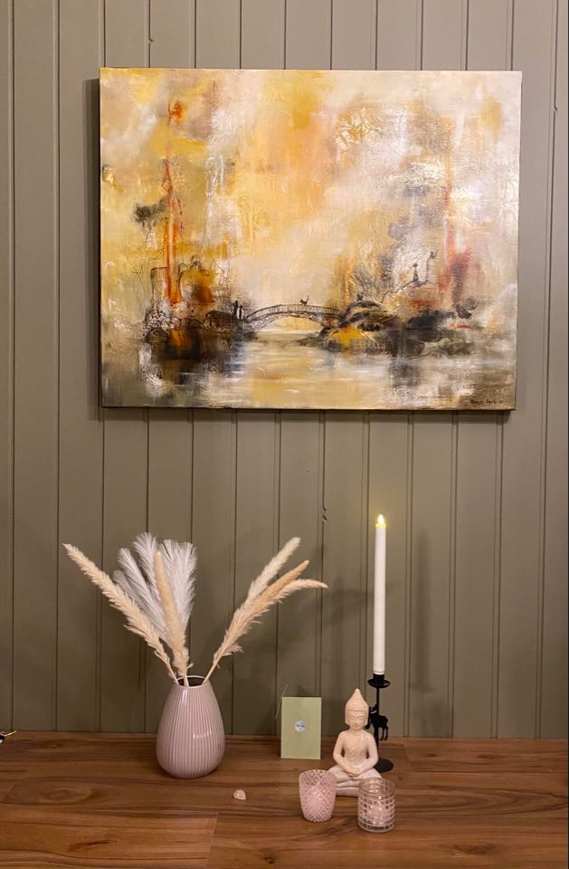 Broen
Maleriet henger nå på et kattepensjonat.