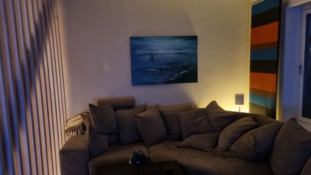 God sikt
En som liker havet med seiling, hadde fin hyggelig samtale - maleriet ble kjøpt og kunden ble begeistret. 